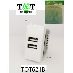 T2 FRUTTO DOPPIO PRESA USB...