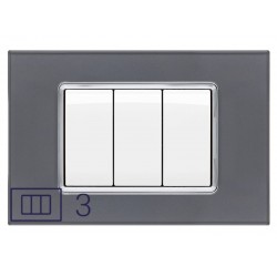 T2 PLACCA IN VETRO GRIGIO...