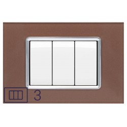 T2 PLACCA IN VETRO BRONZO...