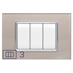 T2 PLACCA IN VETRO PLATINO...