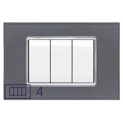 T2 PLACCA IN VETRO GRIGIO...