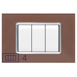 T2 PLACCA IN VETRO BRONZO...
