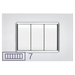 T2 PLACCA IN VETRO BIANCO...