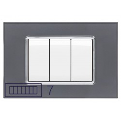 T2 PLACCA IN VETRO GRIGIO...